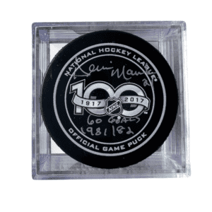 Dennis Maruk signed NHL puck with inscriptions