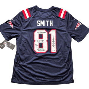 Jonnu Smith signed NE Patriots nike jersey with multiple Inscriptions