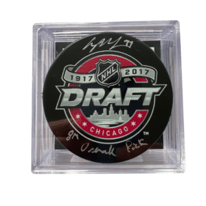 Casey Mittelstadt signed 2017 NHL Draft puck