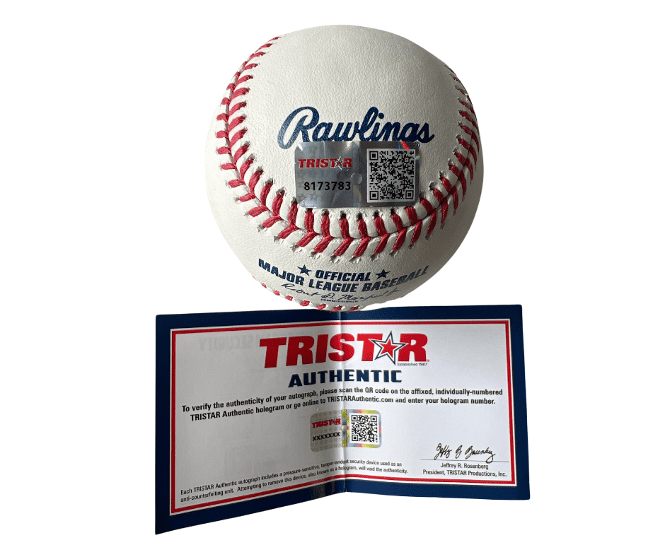 Chris Chambliss Autographed/Signed outlet Baseball TRISTAR