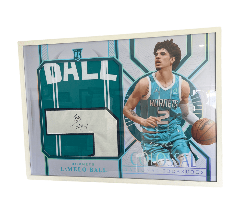 LaMelo Ball signed giant National Treasures RPA