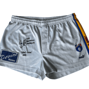 Jason Akermanis game worn away shorts 1999
